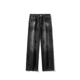 Unisex Jeans Vintage Washed Ripped Jeans Casual