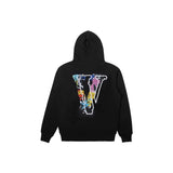 Vlone Hoodie Autumn and Winter Color Pot Graffiti Printing