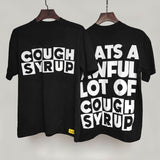 Cough syrup short-sleeved high-quality pure cotton round neck t-shirt fashionprinting breathable short-sleeved summer