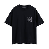 Wholesale foreign trade amir washed distressed tiger head number & letter logo short sleeve t-shirt