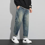 Unisex Jeans Retro Jeans Spring and Autumn Loose Straight Casual Pants