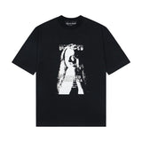 Erd rich second generation loose version american trend quiet eye printing round neck short sleeve t-shirt couple outfit