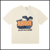 American trend rhu marlboro high definition printing de casual round neck short sleeve t-shirt export wholesale