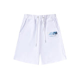 Cross-border trade trapstar rainbow letter gradient towel embroidery short sleeve t-shirt & fog high street shorts set