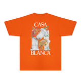 Casablanca T Shirts Fashion Print Street