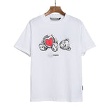 Correct version of pa beheaded bear short sleeve palm tree high street ins teddy bear shark love