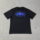 Wholesale foreign trade corteiz devil's island letter logo print short sleeve fog high street couple oversized t-shirt