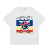 Summer collection: casa casablanca print oversized short-sleeve t-shirt - premium heavyweight cotton