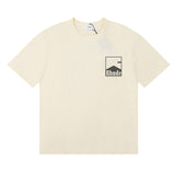 Rhude T Shirts Printed Cotton Crew Neck Short Sleeve Men and Women