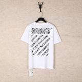 Correct version offow rainbow gradient arrow twill cashew flower graffiti short-sleeved t-shirt