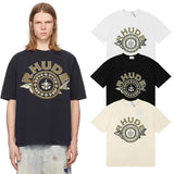 Rhude T Shirts Sturgeon Caviar Printed Cotton Short Sleeves Men and Women