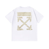 Spring/summer ow splatter graffiti arrow graphic crewneck short sleeve tee