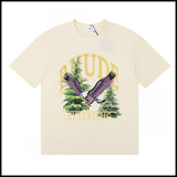 American trend rhu marlboro high definition printing de casual round neck short sleeve t-shirt export wholesale