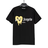 Correct version of pa beheaded bear short sleeves palm tree high street bat sleeves big logo letter on the back