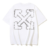 Spring/summer ow splatter graffiti arrow graphic crewneck short sleeve tee