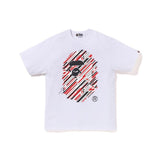 cross-border wholesale japanese style camouflage shark tiger head ape color matching luminous short-sleeved couple loose