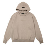 essential double line fog shorts icon laminated stereo letter round neck couple pullover