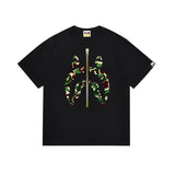 Cross-border wholesale summer classic ape camo lightning print cotton short sleeve t-shirt