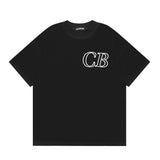 Wholesale export cole buxton minimalist cursive signature print short sleeve t-shirt - high street style