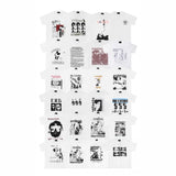 Erd: brooding rich kid - american retro portrait print rock 'n' roll hip-hop pocket oversized short sleeve tee