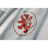 KSUBI Jeans Slim Fit Casual Stretch Ripped  Jeans