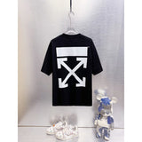 Spring/summer ow splatter graffiti arrow graphic crewneck short sleeve tee