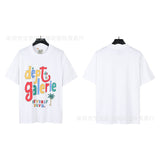 American classic series high street gall retro basic letter d print short sleeve t-shirt