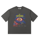 House of errors all-seeing eye graphic tee - trendy short sleeve couple's high street hoodie