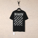 Correct version offow rainbow gradient arrow twill cashew flower graffiti short-sleeved t-shirt