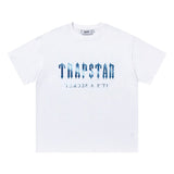 trap gradient letter tiger head short sleeve european and american high street trap star printing t-shirt loose s