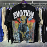 wholesale american trend mixed emotion alien octopus hot diamond angel short-sleeved couple full print