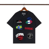 streetwear zip hoodie cartoon letter print zip-up sweatshirt and pants camouflage set