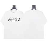 Mm series export wholesale margiela simple style digital four-corner mark couple short-sleeved t-shirtpure cotton high quality