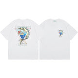 Summer collection: casa casablanca print oversized short-sleeve t-shirt - premium heavyweight cotton