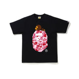 cross-border wholesale japanese style camouflage shark tiger head ape color matching luminous short-sleeved couple loose