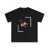 Erd: brooding rich kid - american retro portrait print rock 'n' roll hip-hop pocket oversized short sleeve tee