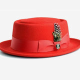 Walter White Hats Wool Cap Ribbon Decoration Turnup Brim Pure Wool Felt Hats