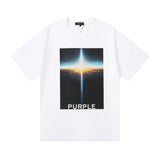Purple br@nd comfy basics letter logo printing short-sleeved fog american street t-shirt