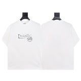 Mm series export wholesale margiela simple style digital four-corner mark couple short-sleeved t-shirtpure cotton high quality