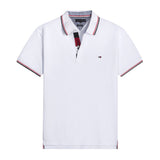 Tommy T Shirts Tommypolo Shirt Cotton Short-Sleeved T-shirt Men's Casual Polo Collar Embroidery