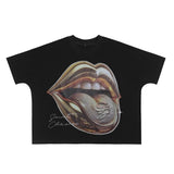 Wholesale billin hip-hop high street cartoon graphic dropped shoulder couple's short sleeve t-shirt