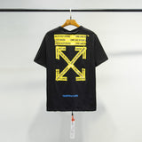 【eu size】authentic off-white print watercolor splatter gradient arrow graffiti ow short sleeve couple tee