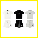 Cross-border wholesale fog double line essentials joint model three stripes short-sleeved t-shirt and shorts