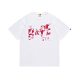 Cross-border wholesale summer classic ape camo lightning print cotton short sleeve t-shirt