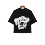 Wholesale billin hip-hop high street cartoon graphic dropped shoulder couple's short sleeve t-shirt
