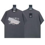 Mm series export wholesale margiela simple style digital four-corner mark couple short-sleeved t-shirtpure cotton high quality