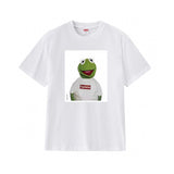 Wholesale export sup streetwear letter print 100% cotton t-shirt - relaxed fit, crew neck, short sleeve