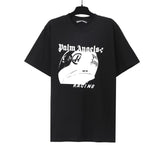 wholesale pa angel coconut tree flame letter logo graffiti paint short-sleeved t-shirt