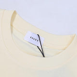 Rhude T Shirts Black Peace Dove Print Cotton Casual Short Sleeve Men and Women