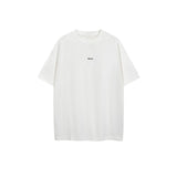 Ac letter print high street washed distressed vintage oversized short sleeve couple t-shirt